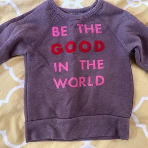 Peek “Be the good in the world” girls’ sweatshirt, 4-5